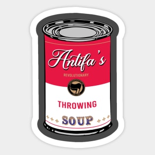 Antifa's Revolutionary Throwing Soup Sticker